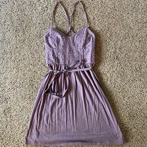 Purple mini dress